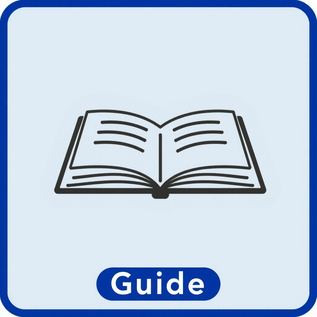 Icono de guía con un libro abierto